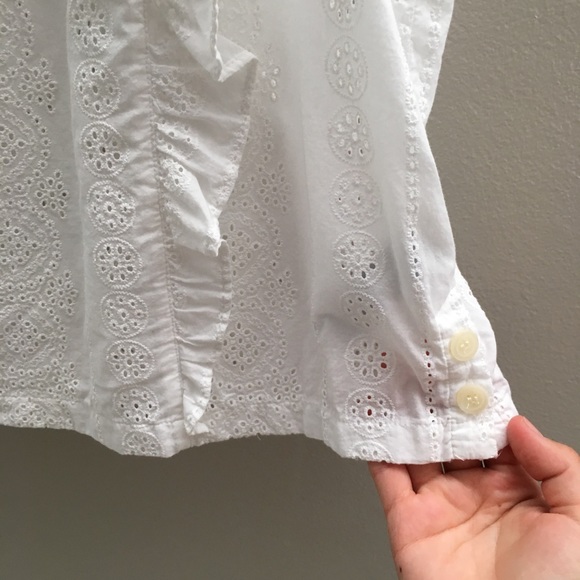 Madewell eyelet bellflower ruffle top - Picture 6 of 7